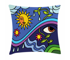 Sunny Nature Flowers Pillow Cover