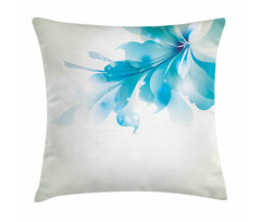 Blue Ombre Flowers Pillow Cover
