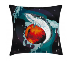 Whale and Fisher Sailor Pillow Cover