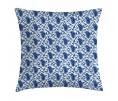 Flowers Ivy Leaves and Dots Pillow Cover