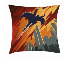Flying Superhero Pillow Cover