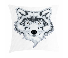Tibal Wild Wolf Tattoo Pillow Cover