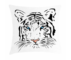 Tiger Ocean Blue Eyes Pillow Cover