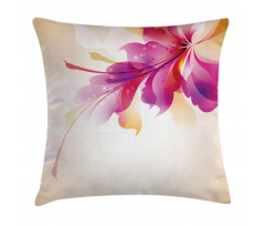 Floral Point and Leaf Pillow Cover