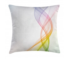 Rainbow Wavy Smoke Pillow Cover