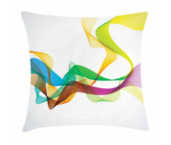 Wavy Ribbon Rainbow Pillow Cover