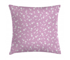 Floral Heart Leaves Pillow Cover
