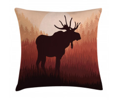 Forest Antlers Wild Deer Pillow Cover