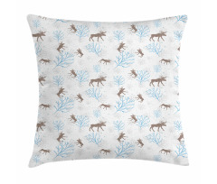 Winter Retro Forest Pillow Cover