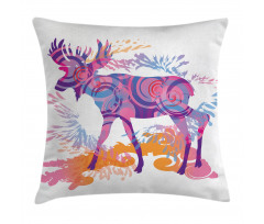 Trippy Vivid Deer Pillow Cover