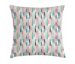 Dotted Bars in Colorful Style Pillow Cover