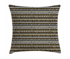 Horizontal Rounds and Stripes Pillow Cover