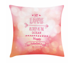 Pink Love Story Pillow Cover