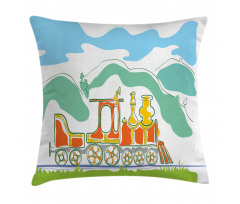 Small Old Train Pillow Cover