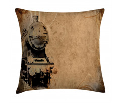 Aged Iron Train Pillow Cover