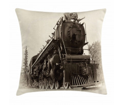Antique Train Art Pillow Cover