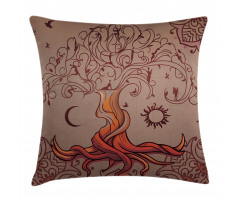 Charming Vintage Tree Pillow Cover