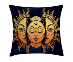 Mystic Moon Sun Pillow Cover