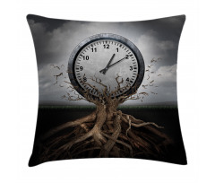 Clock Surrealist Pillow Cover