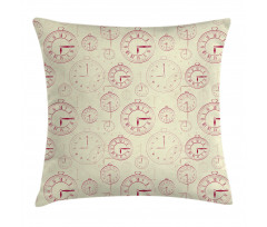Roman Digits on a Clock Pillow Cover