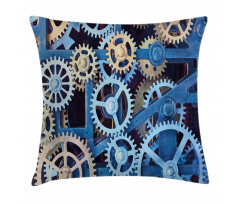 Clock Gears Design Pillow Cover