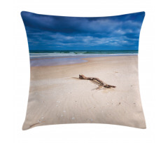 Deserted Sandy Beach Pillow Cover