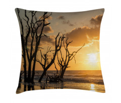 Sunrise at Beach Trees Pillow Cover