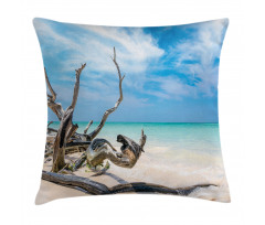 Seascape Sandy Beach Pillow Cover