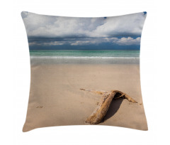Driftwood on the Beach Pillow Cover