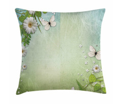 Flowers and Butterflies Pillow Cover