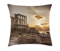Greek Buildings Poseidon Pillow Cover