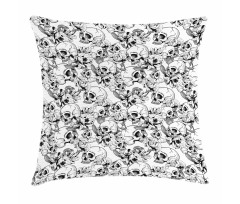 Sketch Dead Skull Pillow Cover