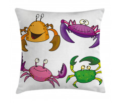 Funny Crabs Pattern Pillow Cover