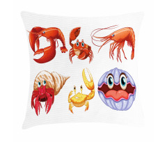 Crab Hermit Crab Lobster Pillow Cover