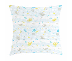 Crabs and Seashells Pillow Cover