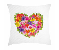 Flower Rose Leaf Pillow Cover