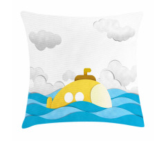 Wavy Sea Sky Pillow Cover