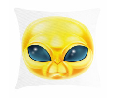 Alien Space Smiley Face Pillow Cover