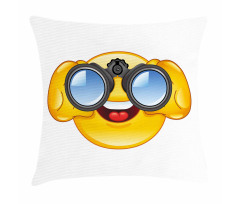 Smiley Face and Telescope Pillow Cover