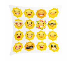 Smile Surprise Angry Mood Pillow Cover
