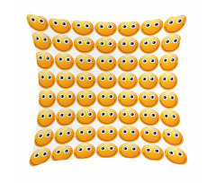 Happy Loving Face Mood Pillow Cover