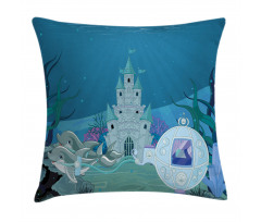 Fairytale Mermaid Castle Pillow Cover