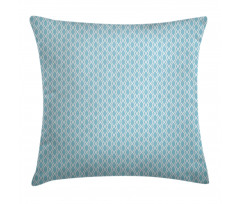 Wavy Water Lines Circled Pillow Cover