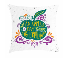 Eat Healthy Words Pillow Cover