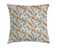 Fox in the Winter Forest Pillow Cover