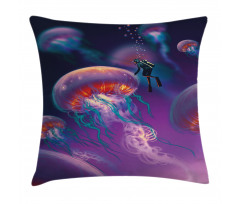 Jellyfish Pillow Cover