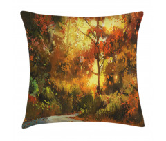 Autmn Leaf Tree Forest Pillow Cover