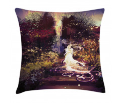 Surreal Elf Garden Pillow Cover