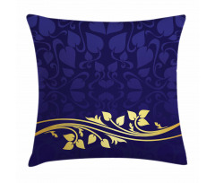 Romantic Royal Leaves Pillow Cover