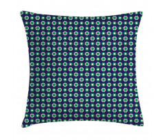 Floral and Round Dots Pillow Cover